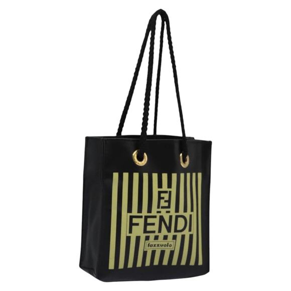 FENDI Mini Hand Bag Leather Black Green - Picture 1 of 12
